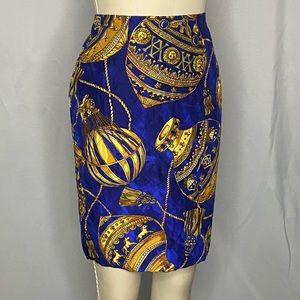 Adrienne Vittadine ornamental quilted pencil skirt